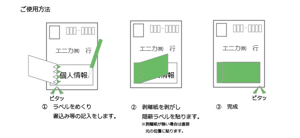 ストッパー付　再剥離ラベル